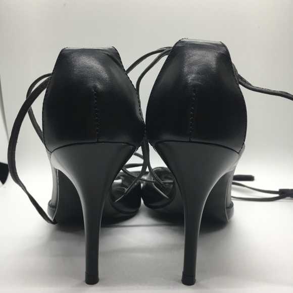 BCBGirls Black Peeptoe Heels - Picture 3 of 7